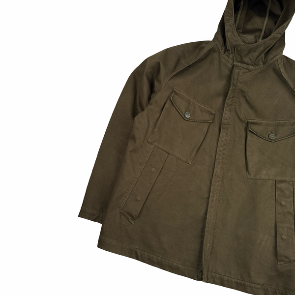 Stone Island Khaki Ghost Raso Gommato Double Jacket - XL