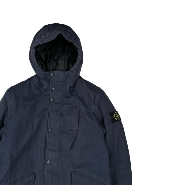 Stone Island 2013 Navy Primaloft 3L Performance Cotton Primaloft Jacket - Small