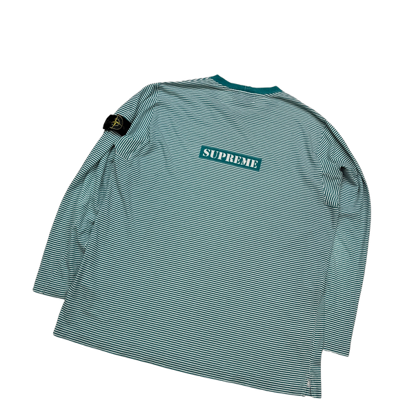 Stone Island x Supreme 2015 Striped Longsleeve T - XL