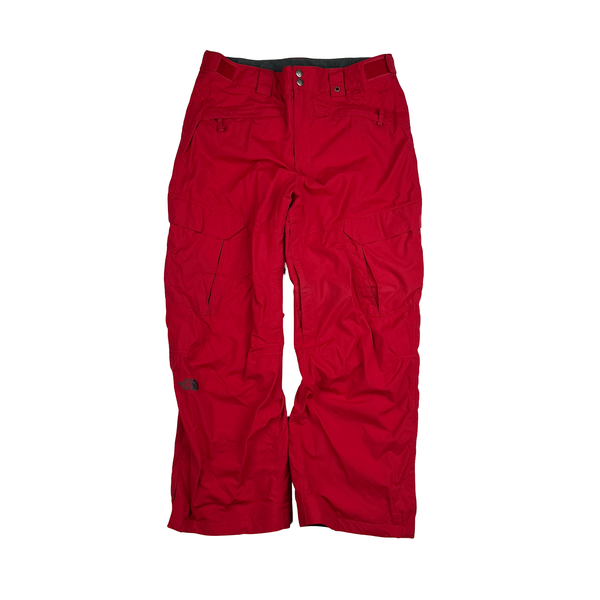 North Face Red Thick Ski Cargo Trousers - Large