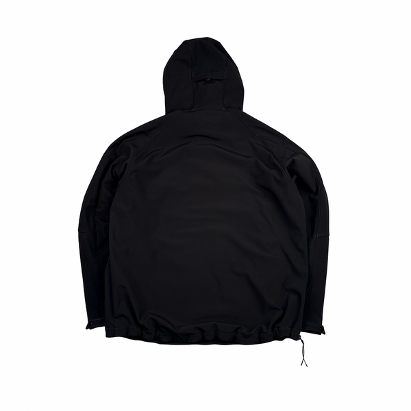 CP Company Black Fleece Lined Soft Shell Lens View Smock Jacket - Large