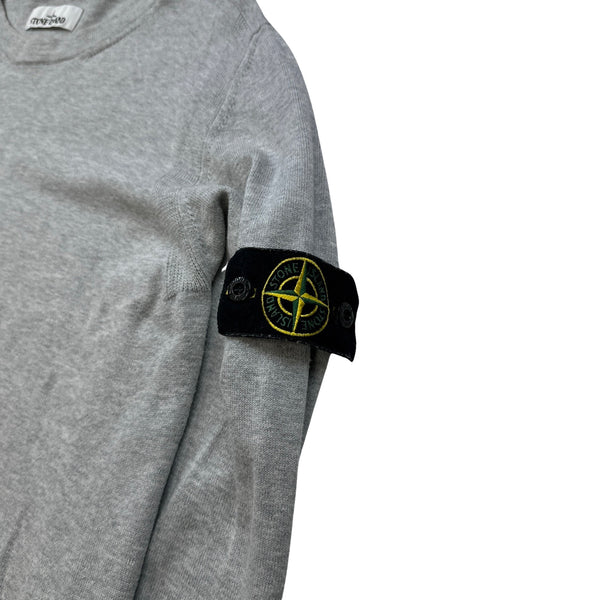 Stone Island 2021 Grey Knit Crewneck Sweatshirt - XL
