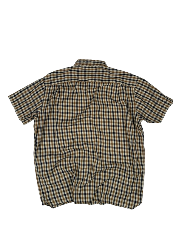 Aquascutum Classic Nova Checked Short Sleeve Shirt - XL