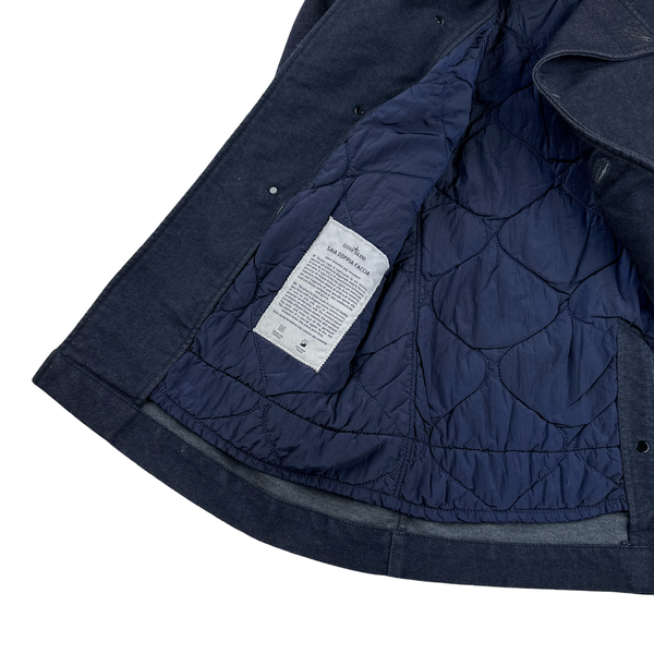 Stone Island Saia Doppia Faccia Wool Long Winter Jacket - Small