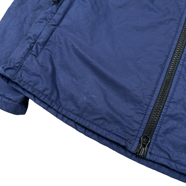 Stone Island 2015 Blue Lamy Flock Velvet Lined Jacket - Medium