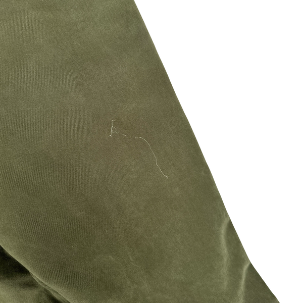 Barbour Olive Green Cotton Flannel Lined Boxy Fit Jacket - XL