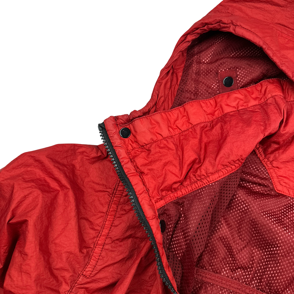 Stone Island 2014 Red Membrana TC Hooded Jacket - Medium
