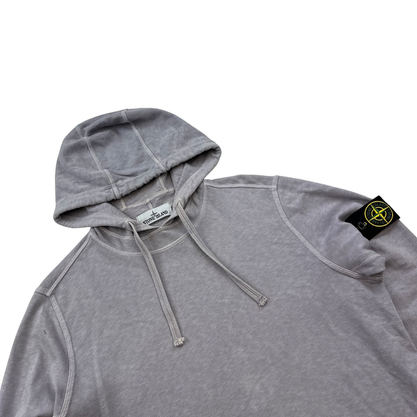 Stone Island 2018 Lilac Cotton Pullover Hoodie - Medium