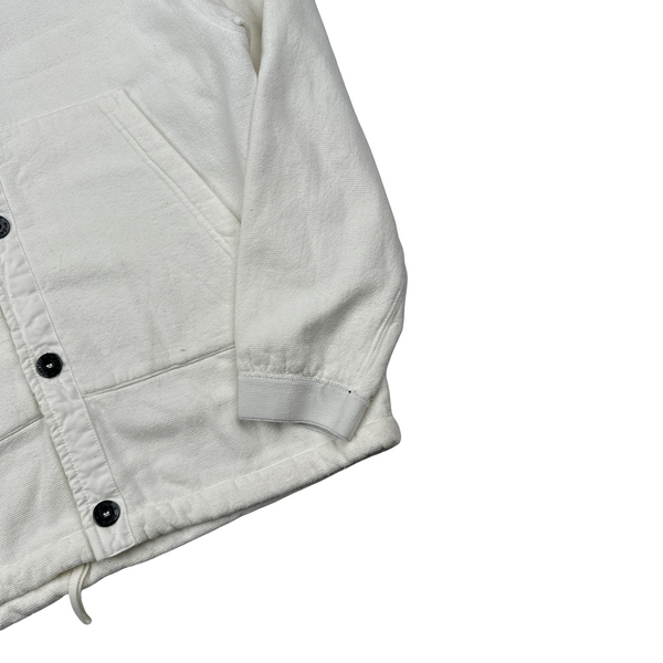 Stone Island Vintage 2000 Towelling Cotton Hoodie - Small