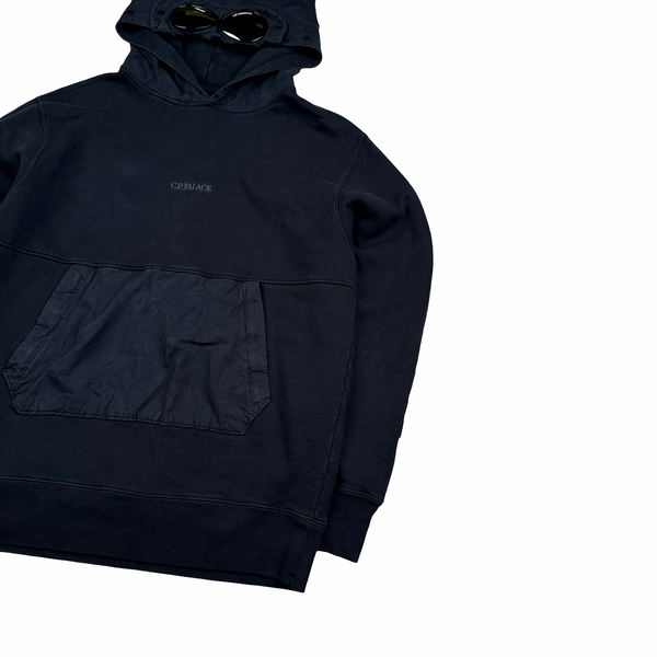 CP Company x Palace Black Spellout Goggle Hoodie - Medium
