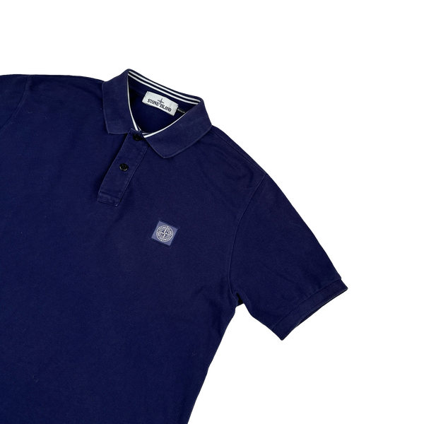 Stone Island 2016 Blue Slim Fit Polo Shirt - Large