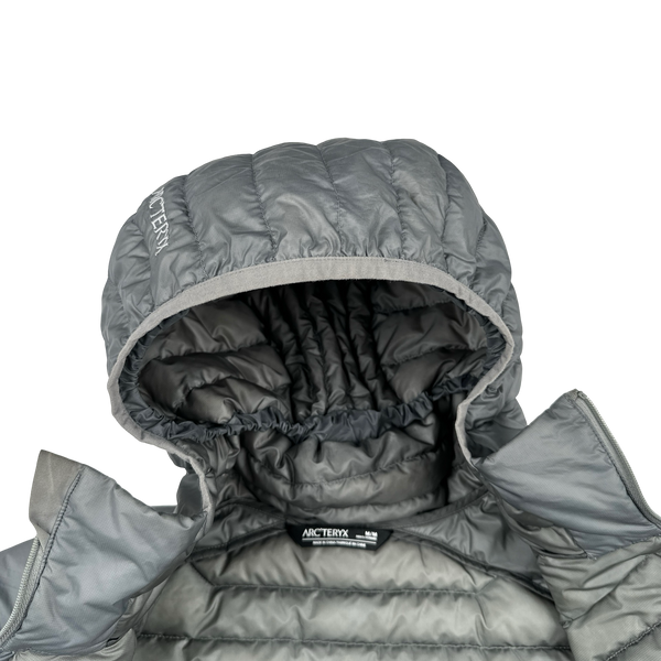 Arcteryx Grey Cerium Hybrid Hoody Down Filled Zipped Jacket - Medium