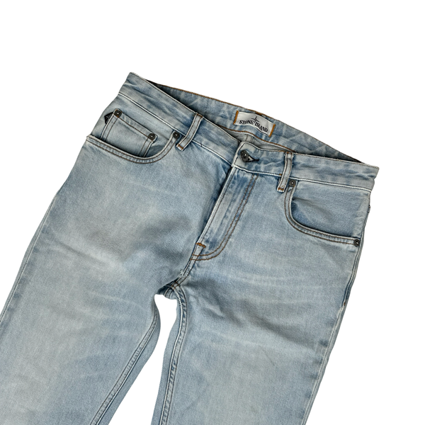 Stone Island 2017 Light Wash Slim Fit Denim Jeans - Small
