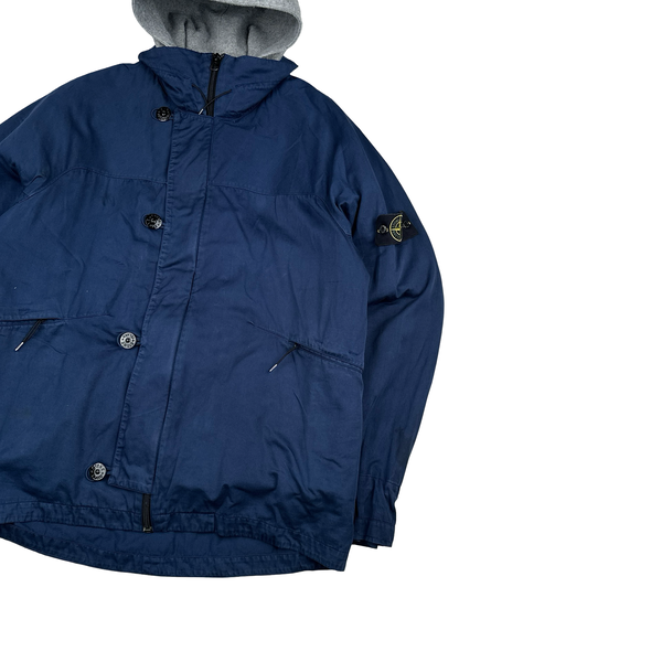 Stone Island 2005 Blue Raso Gommato Dutch Rope Liner Jacket - XL