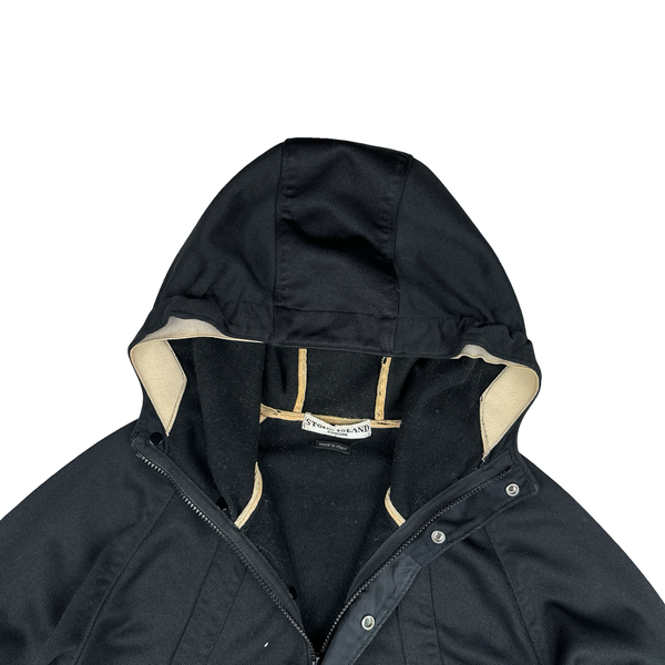 Stone Island Vintage 2003 Black Paul Harvey Hooded Jacket - Medium