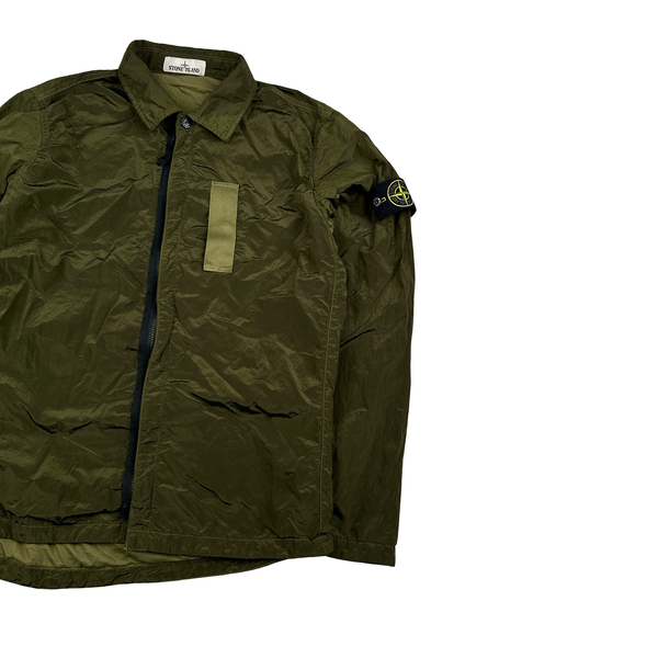 Stone Island 2017 Green Nylon Metal Shimmer Overshirt - Medium