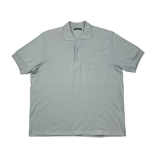 Stone Island Denims 2002 Ice Blue Cotton Polo Shirt - XXL