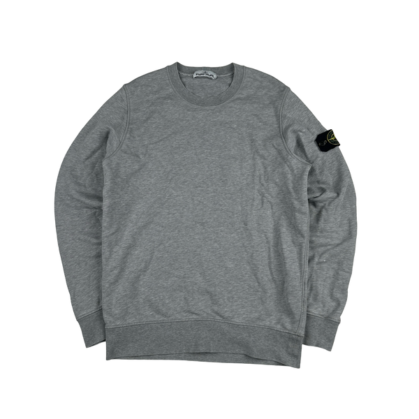 Stone Island 2021 Grey Cotton Crewneck Sweatshirt - Medium