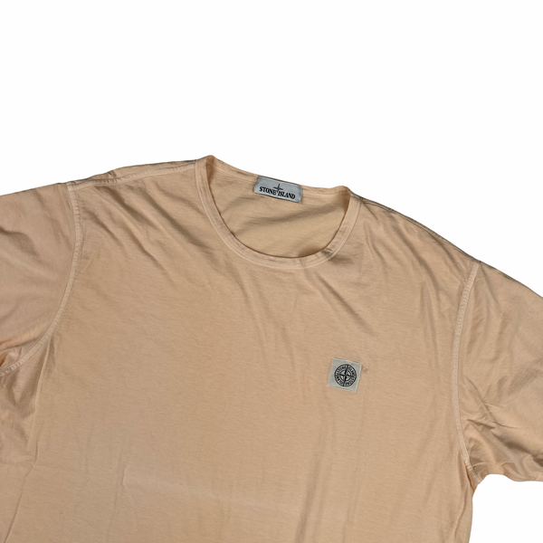 Stone Island 2018 Peach Cotton T Shirt - 3XL
