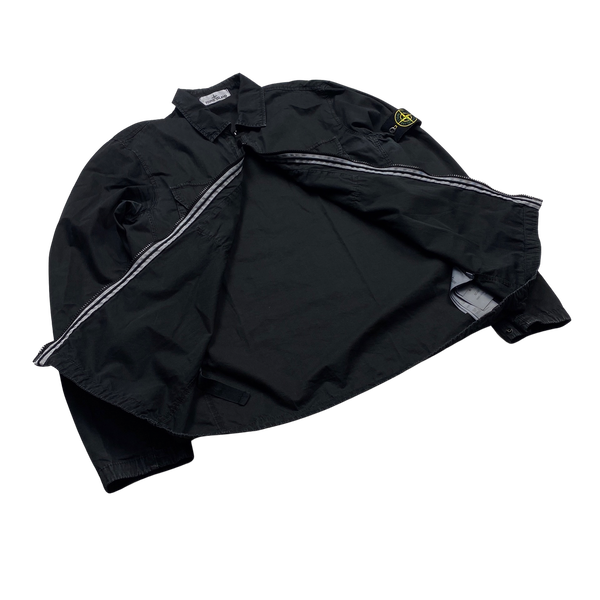 Stone Island 2021 Black Cotton Overshirt- Medium