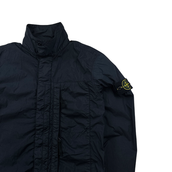 Stone Island Navy Garment Dyed Crinkle NY Jacket - Small