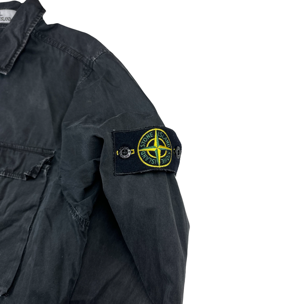 Stone Island 2018 Dark Grey Cotton Zipped Overshirt - XL
