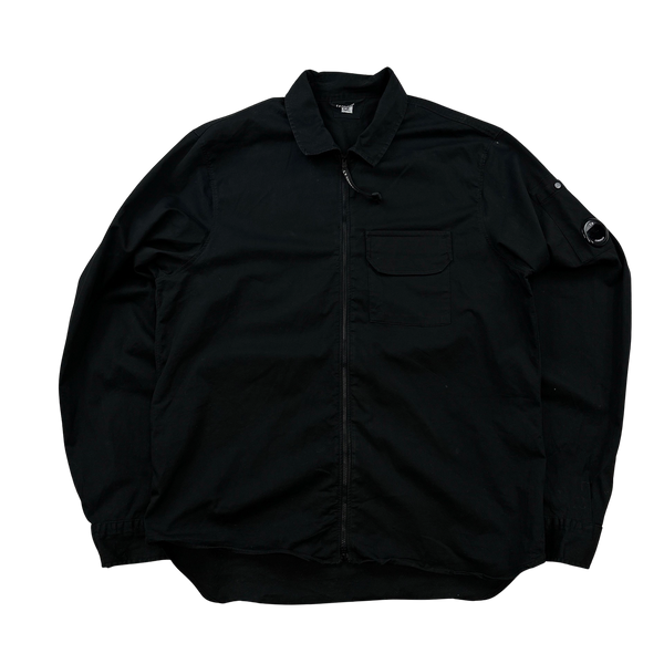 CP Company Black Cotton Overshirt - XXL