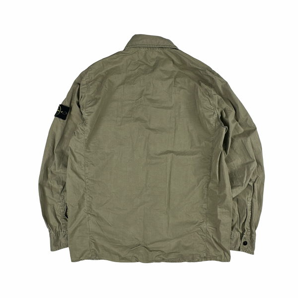 Stone Island 2017 Sage Green Zipped Front Pocket Overshirt - XL