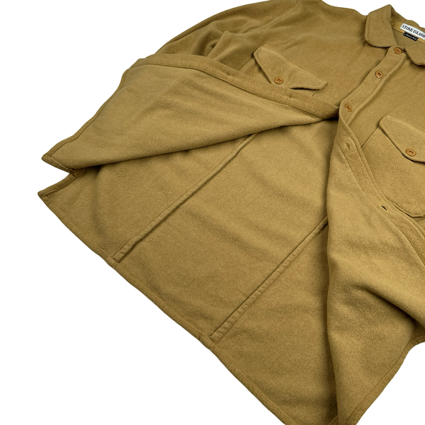 Stone Island 1997 Saddle Brown Vintage Wool Overshirt - XL