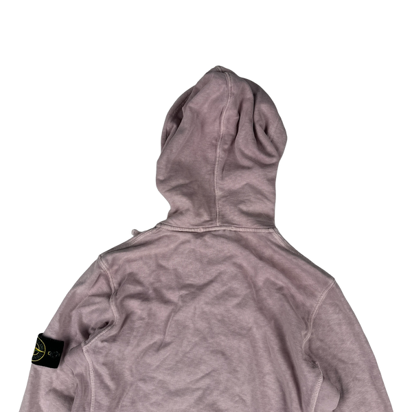 Stone Island 2017 Pink Zip Up Cotton Hoodie -Small