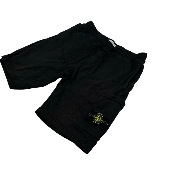 Stone Island 2022 Black Cotton Shorts - 32"