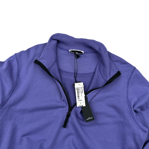 Stone Island 2024 Purple Quarter Zip Jumper - Large