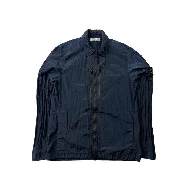 Stone Island 2017 Navy Nylon Metal Zipped Overshirt - Medium