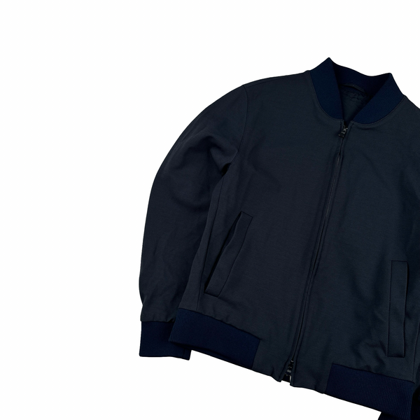 Hugo Boss Cotton Blend Navy Bomber Jacket - Medium