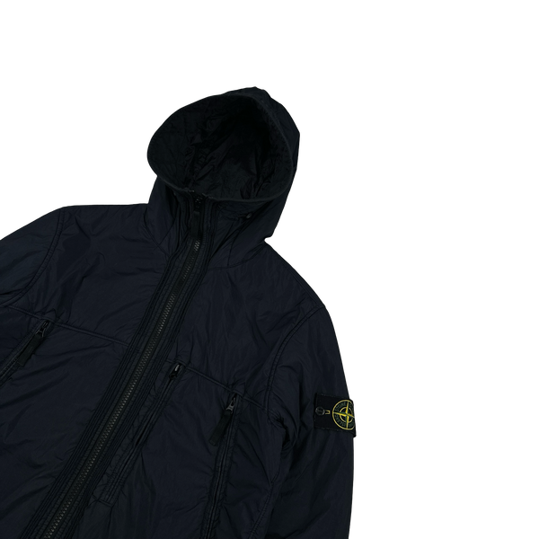 Stone Island 2019 Navy Crinkle Reps NY Jacket - Medium