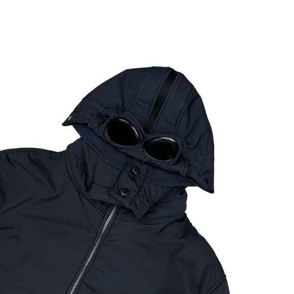 CP Company Navy Fleece Lined Nycra Stretch Goggle Jacket - 3XL