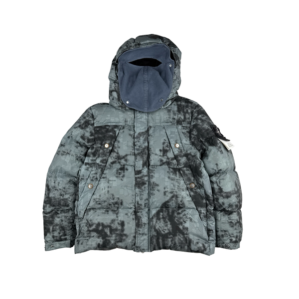 Stone Island 2024 Ice Earth Mapping Camouflage Down Jacket - Large