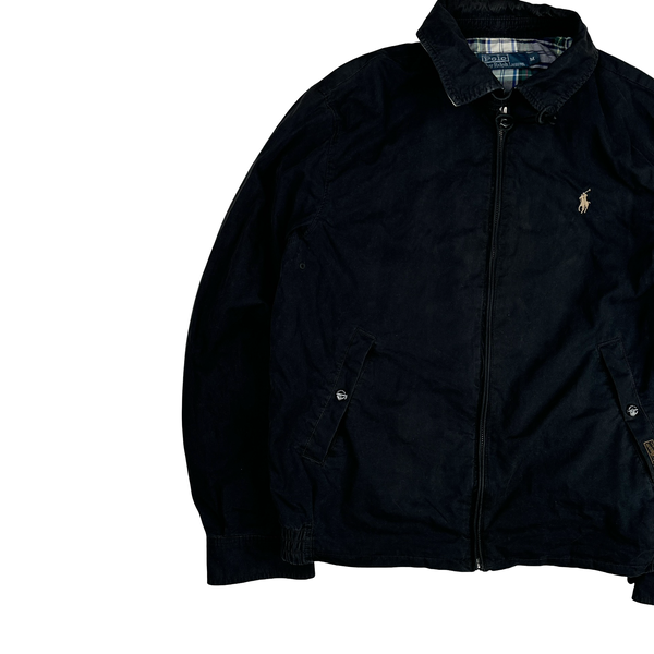 Ralph Lauren Black Harrington Zipped Jacket - Medium
