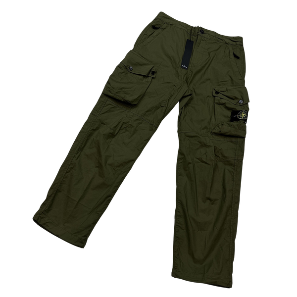 Stone Island 2019 LO Khaki Cotton Baggy Cargos - 30"