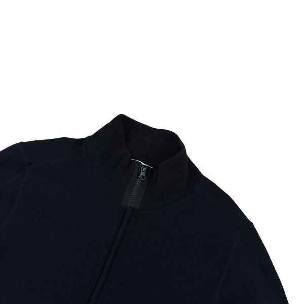 Stone Island 2016 Navy Wool Zipped Knitted Jumper - Small