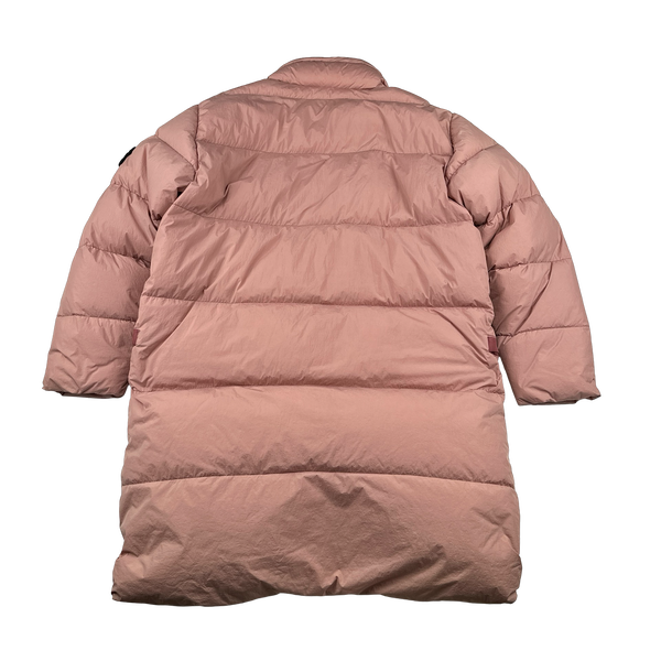 Stone Island 2016 Pink Crinkle NY Down Long Puffer Jacket - 3XL