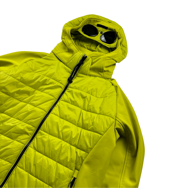 CP Company Yellow Hybrid Soft Shell Jacket - Large