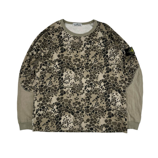 Stone Island 2018 Alligator Camo Crewneck Sweatshirt - Large
