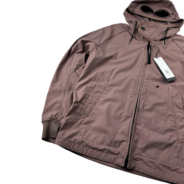 ジャケット・アウター C.P. Company GD Shell Goggle Jacket CP Company GD Shell Pink Hooded Lined Soft Shell Goggle Jacket