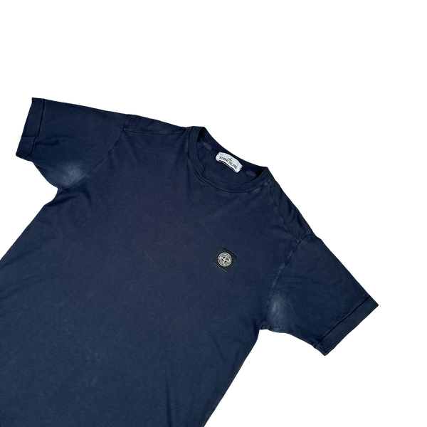 Stone Island 2017 Navy Cotton T Shirt - Medium