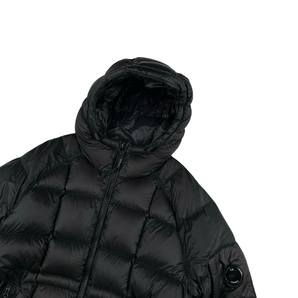 CP Company Black Down Filled DD Shell Lens Viewer Puffer Jacket - Large