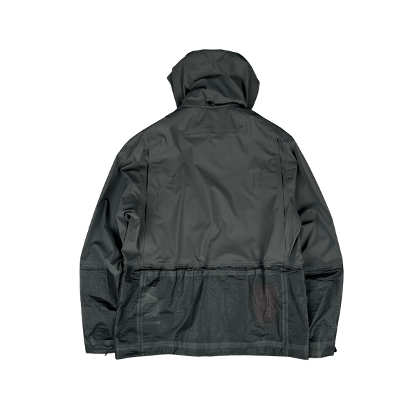 CP Company Grey Goretex Infinium Zipped Shell Goggle Jacket - Small