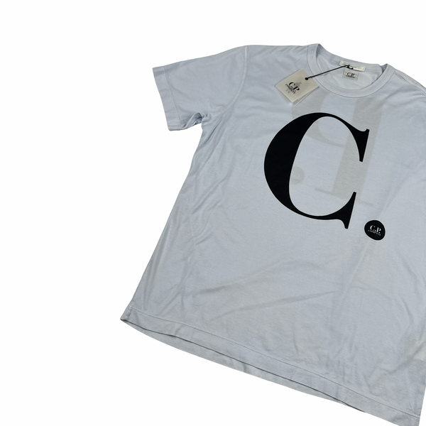CP Company 2010 Spellout T Light Blue T Shirt - XXL