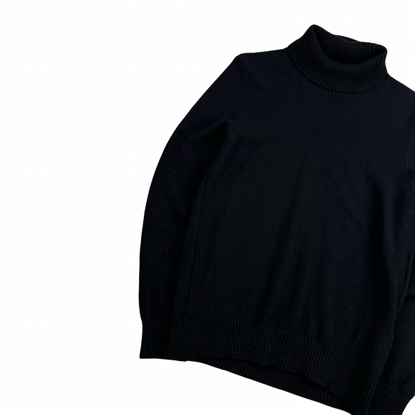 Stone Island 2015 Black Turtle Neck Knit Jumper - Small