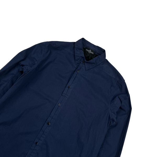 Stone Island 2013 Navy Shadow Project Buttoned Collared Cotton Shirt- Large